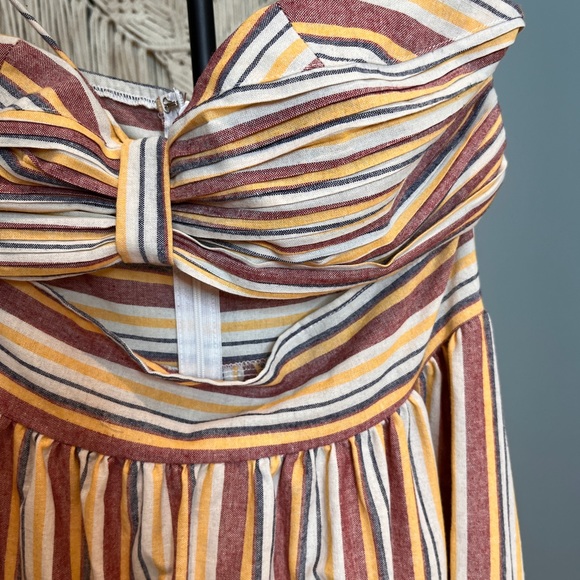 Two piece tub top dress with straps floor length small red and yellow and orange - Picture 7 of 7